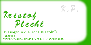 kristof plechl business card